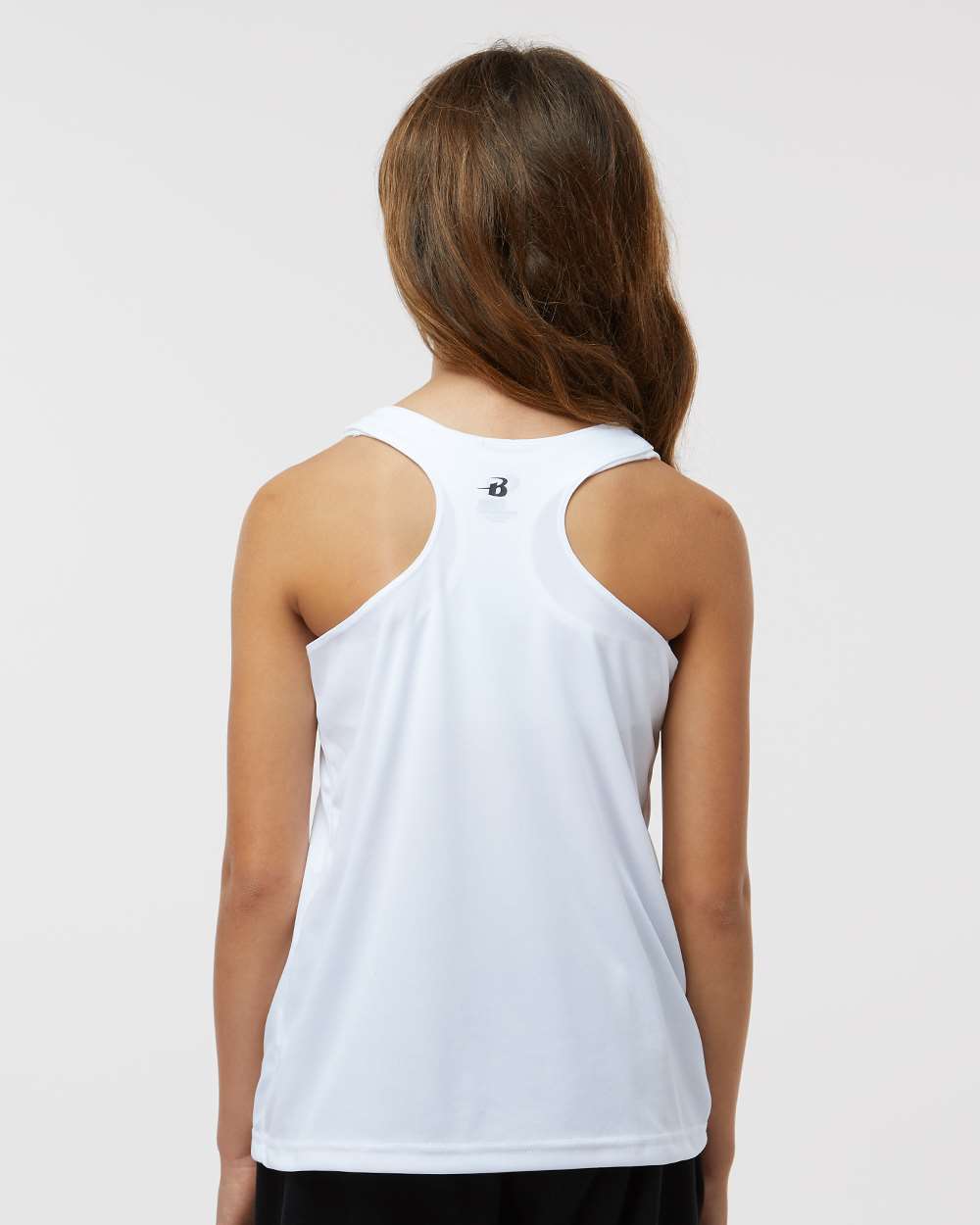 Girls’ B-Core Racerback Tank Top - OnModelBack - B11285002 - White