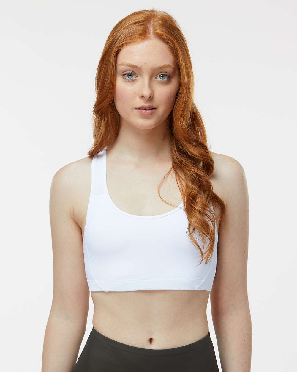 Women's B-Sport Bra Top - OnModelFront - B16785002 - White