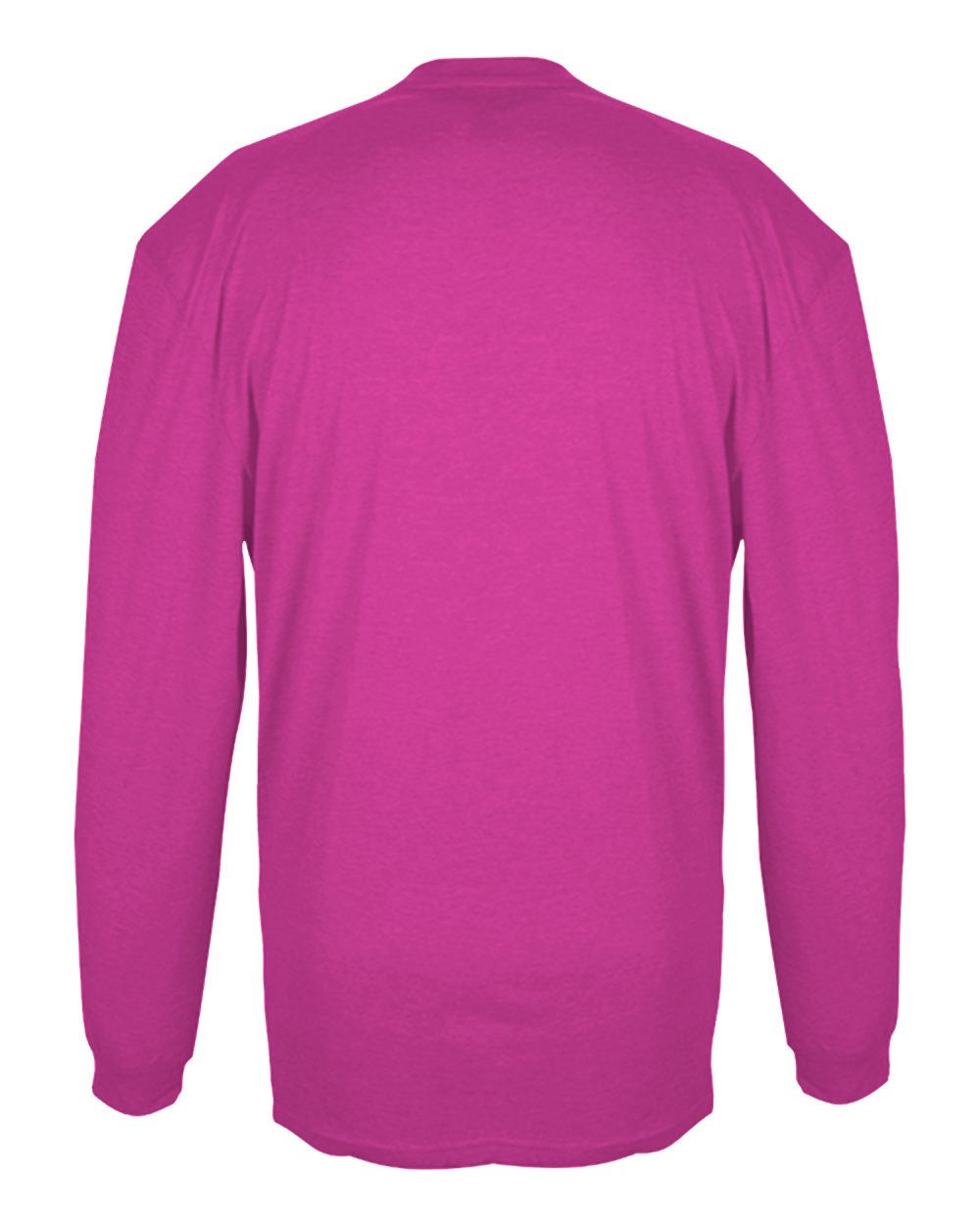 Men's Triblend Performance Long Sleeve T-Shirt - Back - B19585302 - Hot Pink Heather