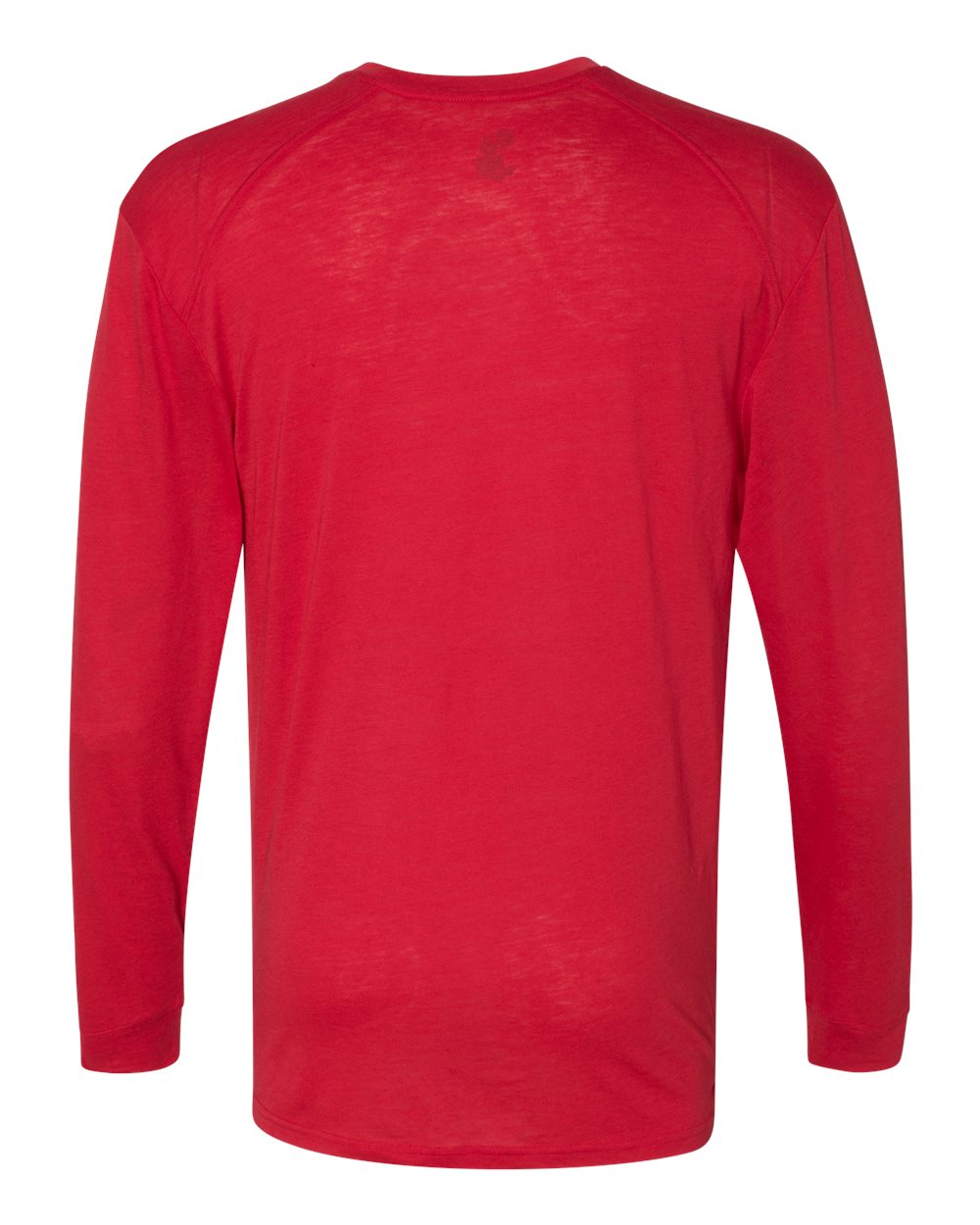 Men's Triblend Performance Long Sleeve T-Shirt - Back - B19585702 - Red