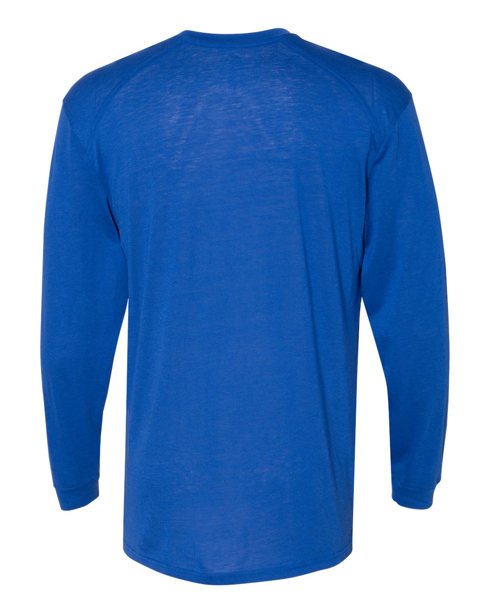Men's Triblend Performance Long Sleeve T-Shirt - Back - B19585752 - Royal