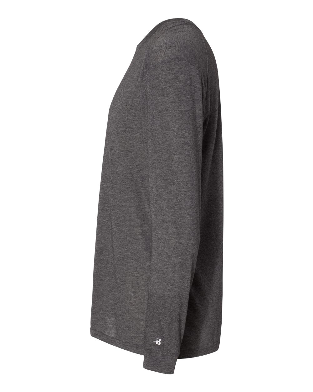 Men's Triblend Performance Long Sleeve T-Shirt - DirectSide - B19585582 - Black Heather