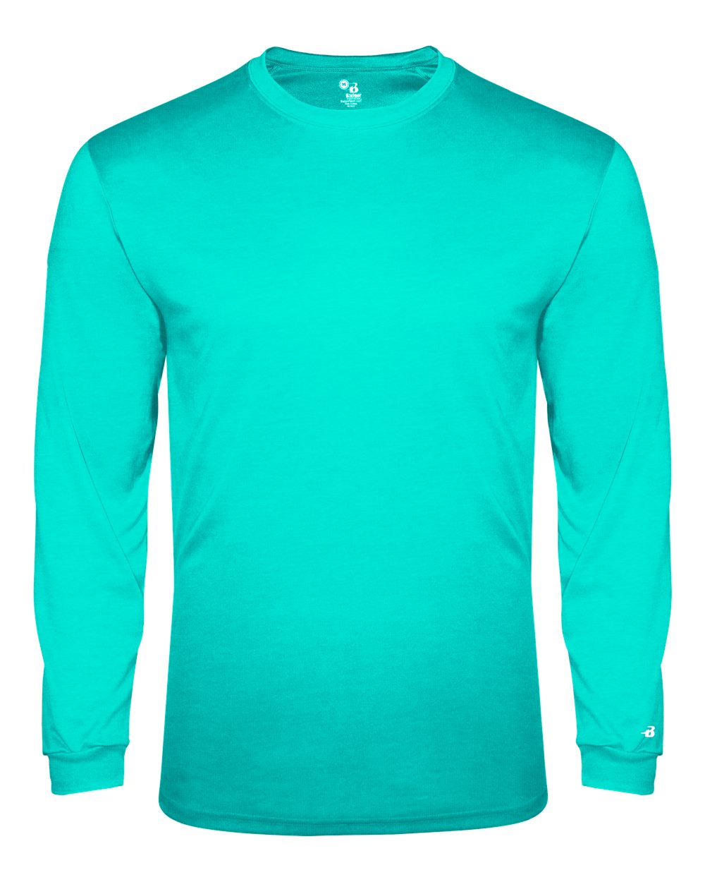 Men's Triblend Performance Long Sleeve T-Shirt - Front - B19585262 - Turquoise