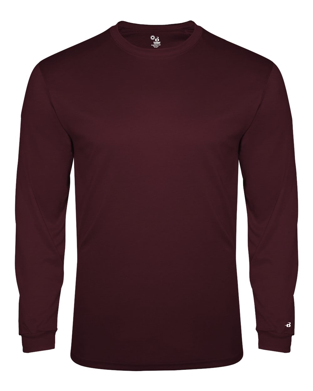 Men's Triblend Performance Long Sleeve T-Shirt - Front - B19585532 - Maroon