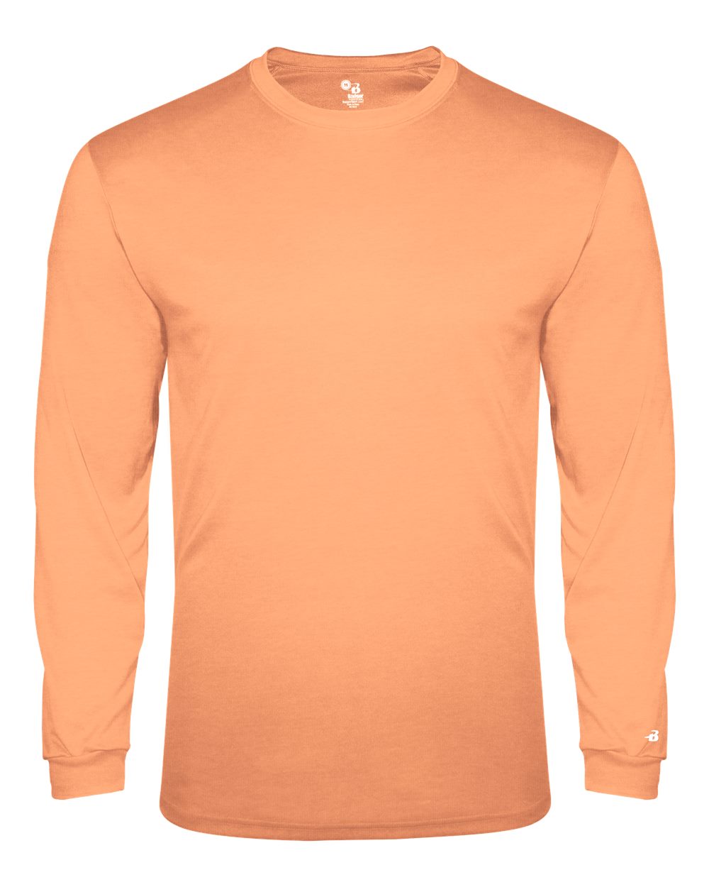 Men's Triblend Performance Long Sleeve T-Shirt - Front - B19585662 - Peach