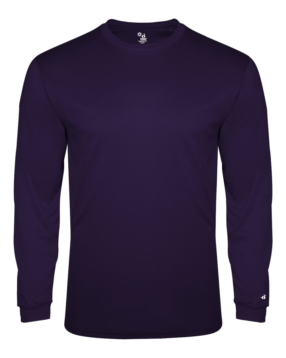 Men's Triblend Performance Long Sleeve T-Shirt - Front - B19585672 - Purple