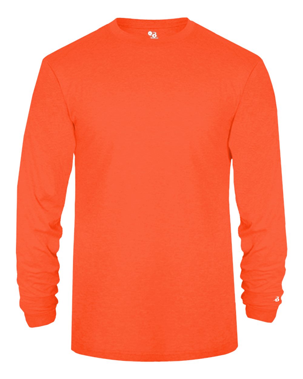 Men's Triblend Performance Long Sleeve T-Shirt - Front - B19585692 - Burnt Orange Heather