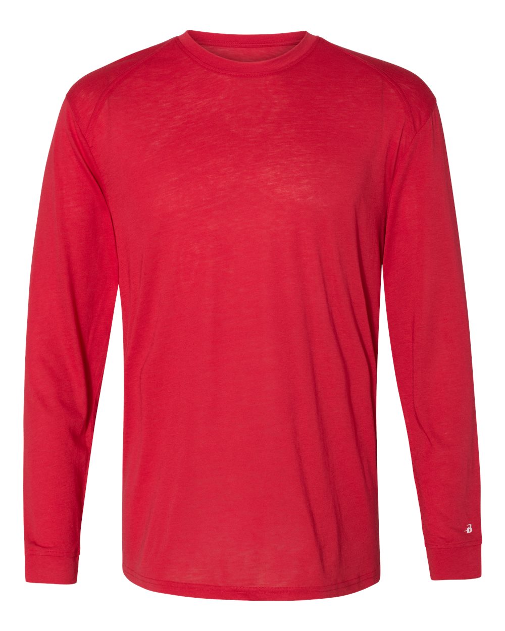 Men's Triblend Performance Long Sleeve T-Shirt - Front - B19585702 - Red