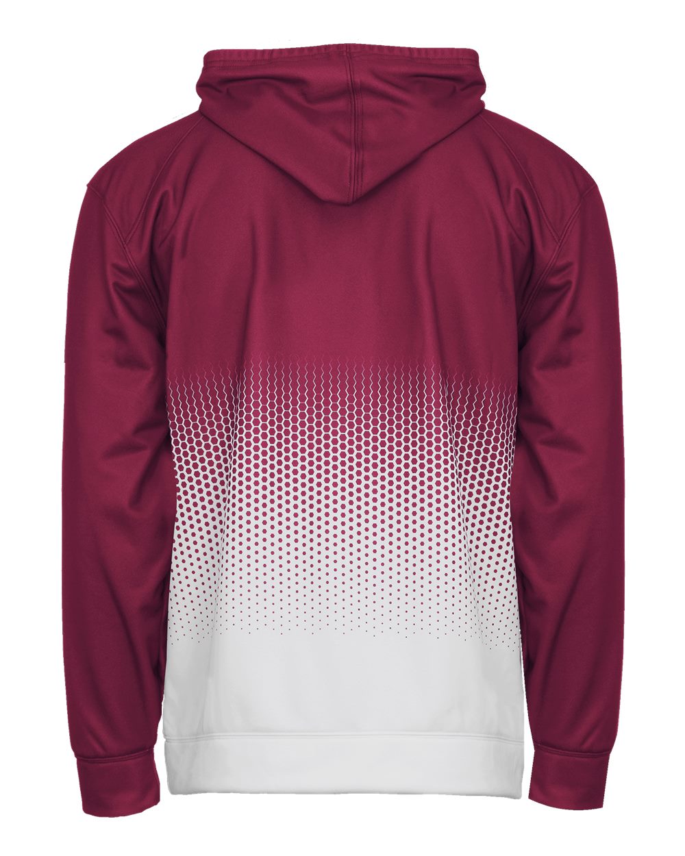 Men's Hex 2.0 Hooded Sweatshirt - Back - B56685532 - Maroon