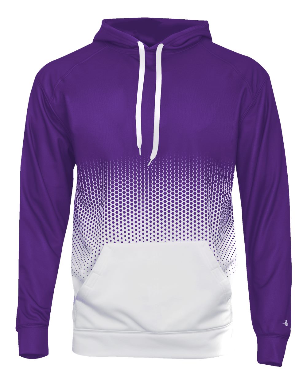 Men's Hex 2.0 Hooded Sweatshirt - Front - B56685672 - Purple