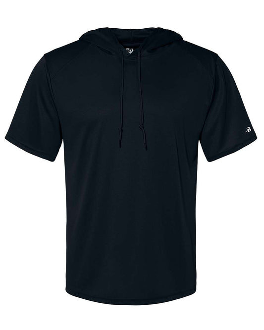 Men's B-Core Hooded T-Shirt - Front - B57085502 - Black
