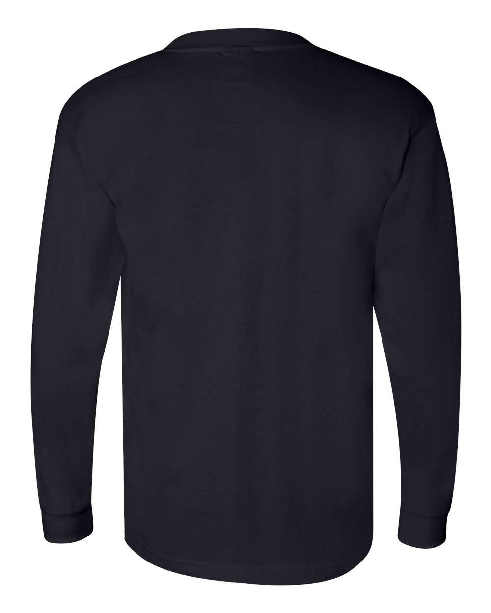 Unisex Union-Made Long Sleeve Pocket T-Shirt - Back - B04979653 - Navy
