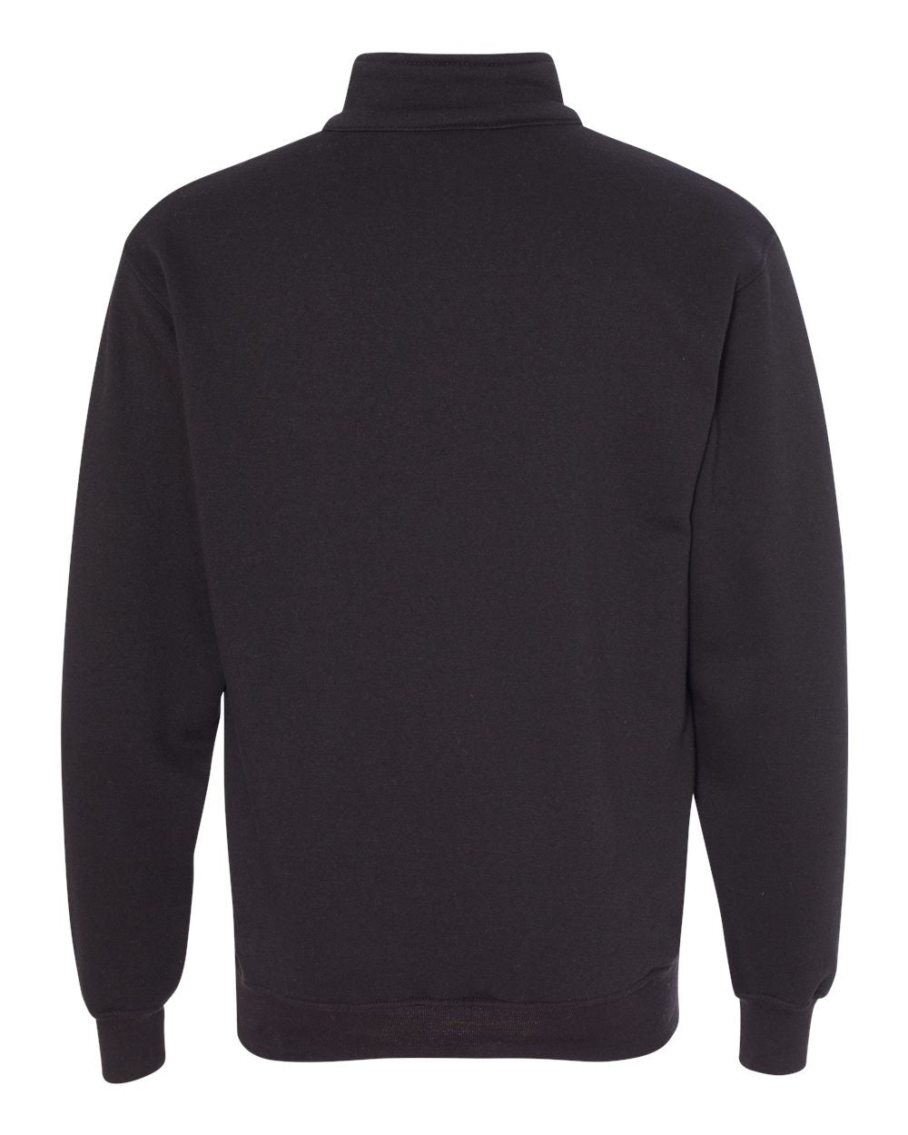Unisex USA-Made Quarter-Zip Pullover Sweatshirt - Back - B12179503 - Black