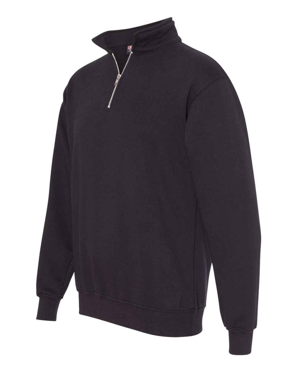 Unisex USA-Made Quarter-Zip Pullover Sweatshirt - Side - B12179503 - Black