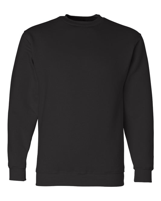 Unisex USA-Made Crewneck Sweatshirt - Front - B21779503 - Black