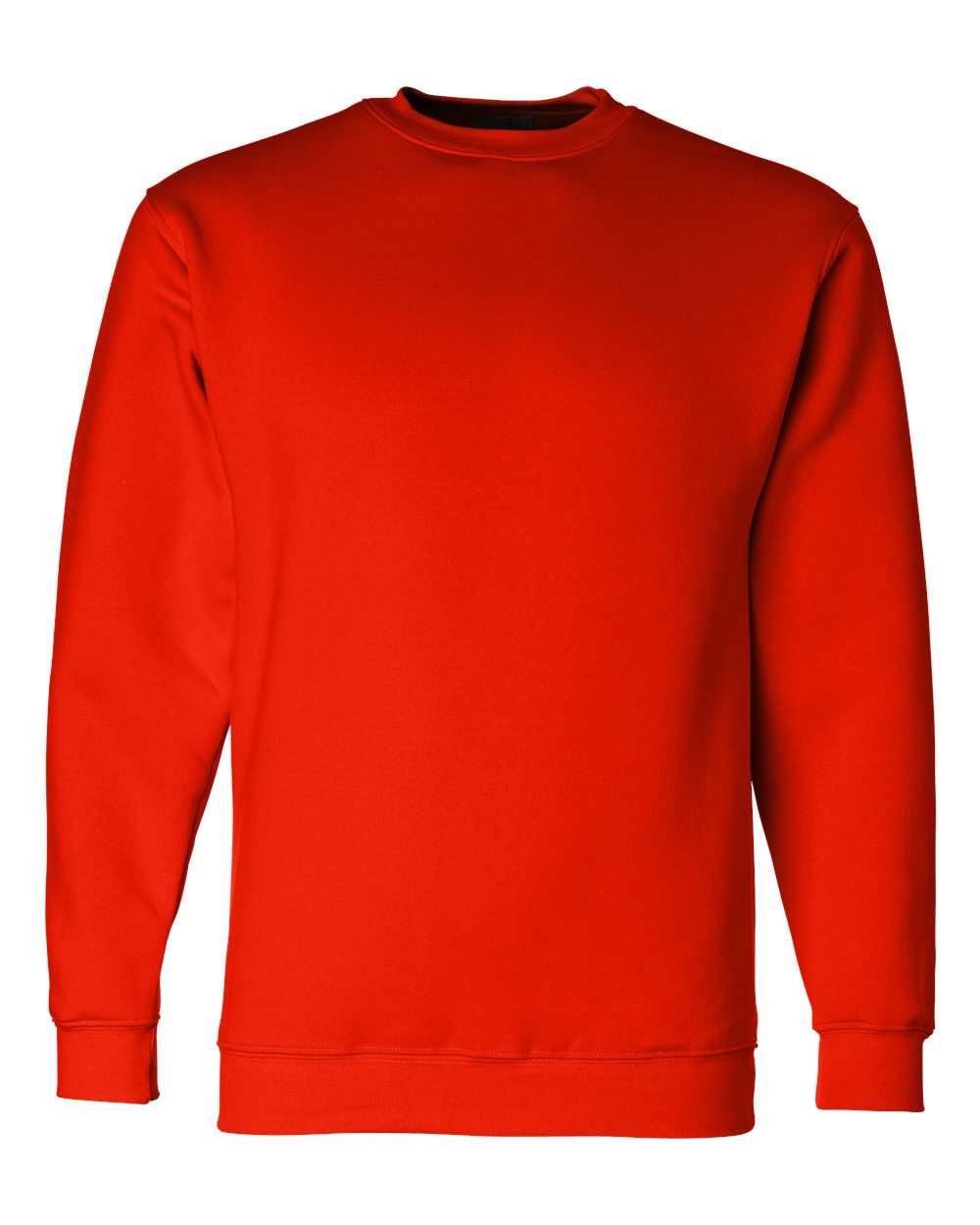 Unisex USA-Made Crewneck Sweatshirt - Front - B21779663 - Bright Orange