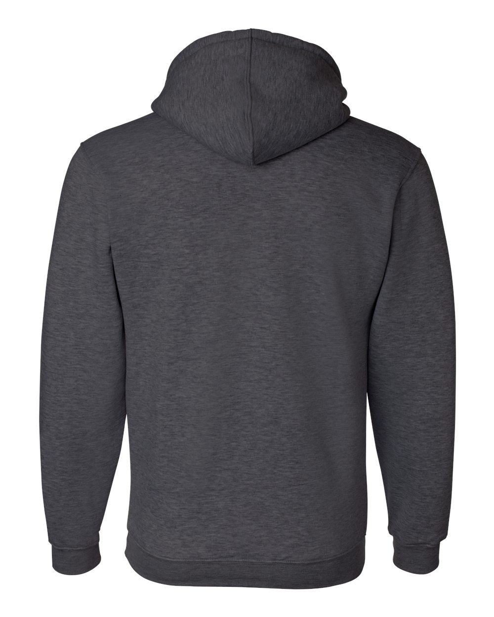 Unisex USA-Made Hooded Sweatshirt - Back - B22379093 - Charcoal Heather
