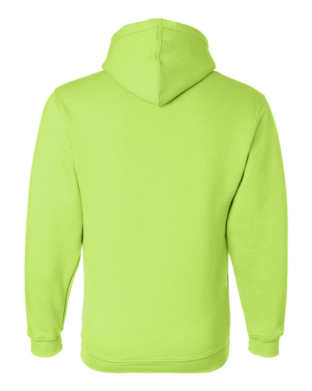 Unisex USA-Made Hooded Sweatshirt - Back - B22379173 - Lime Green