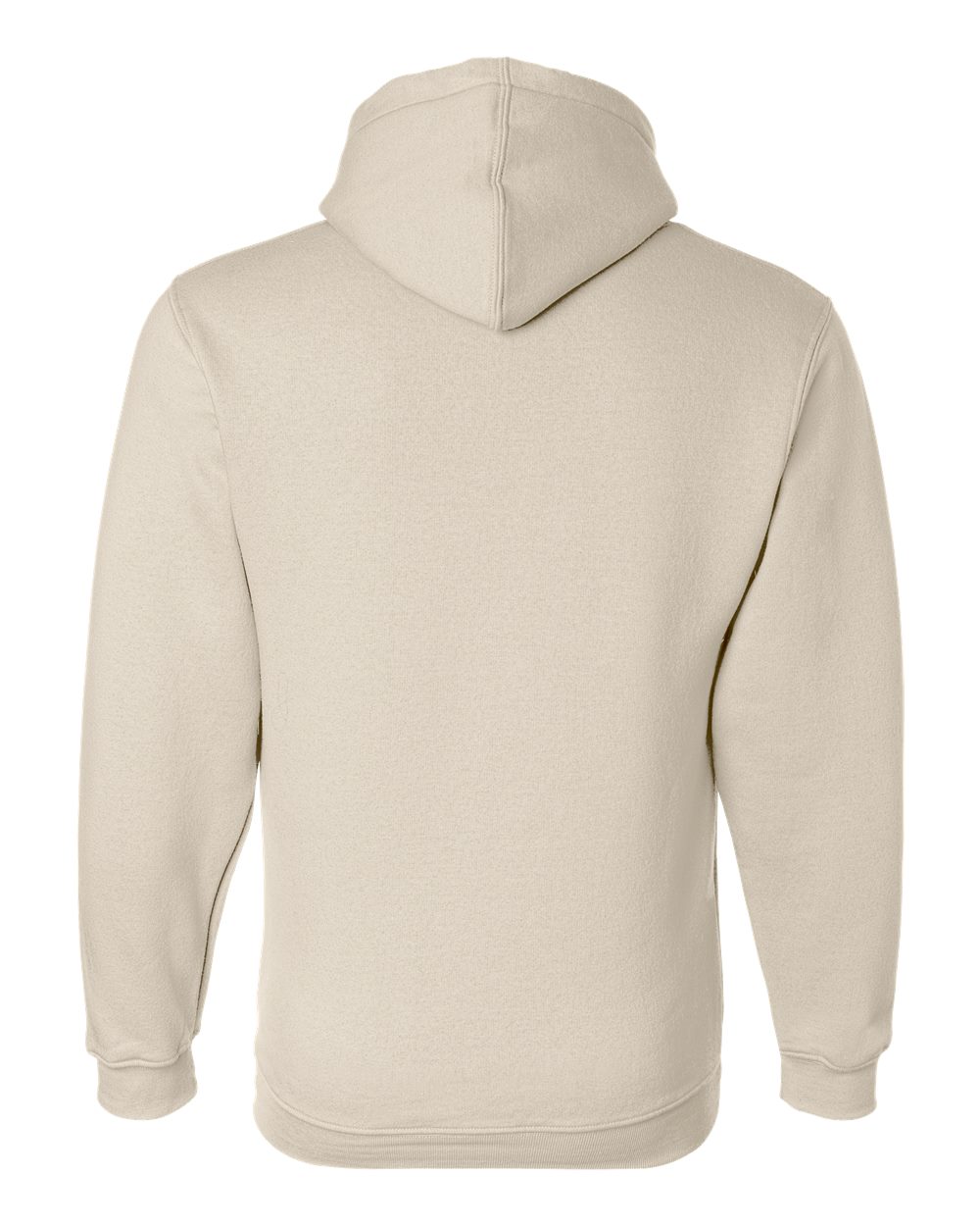 Unisex USA-Made Hooded Sweatshirt - Back - B22379243 - Cream