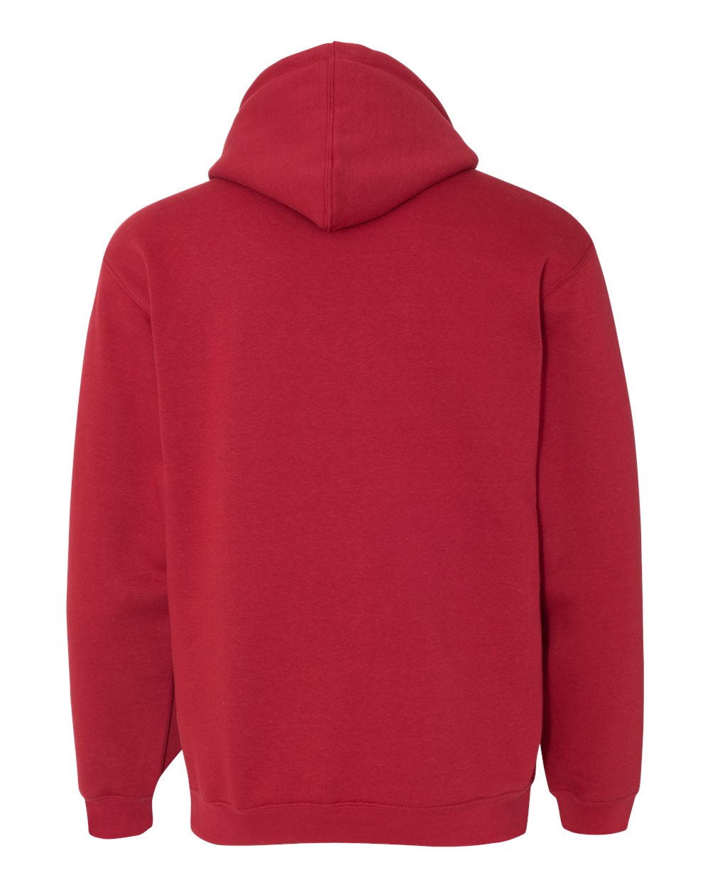 Unisex USA-Made Hooded Sweatshirt - Back - B22379523 - Cardinal