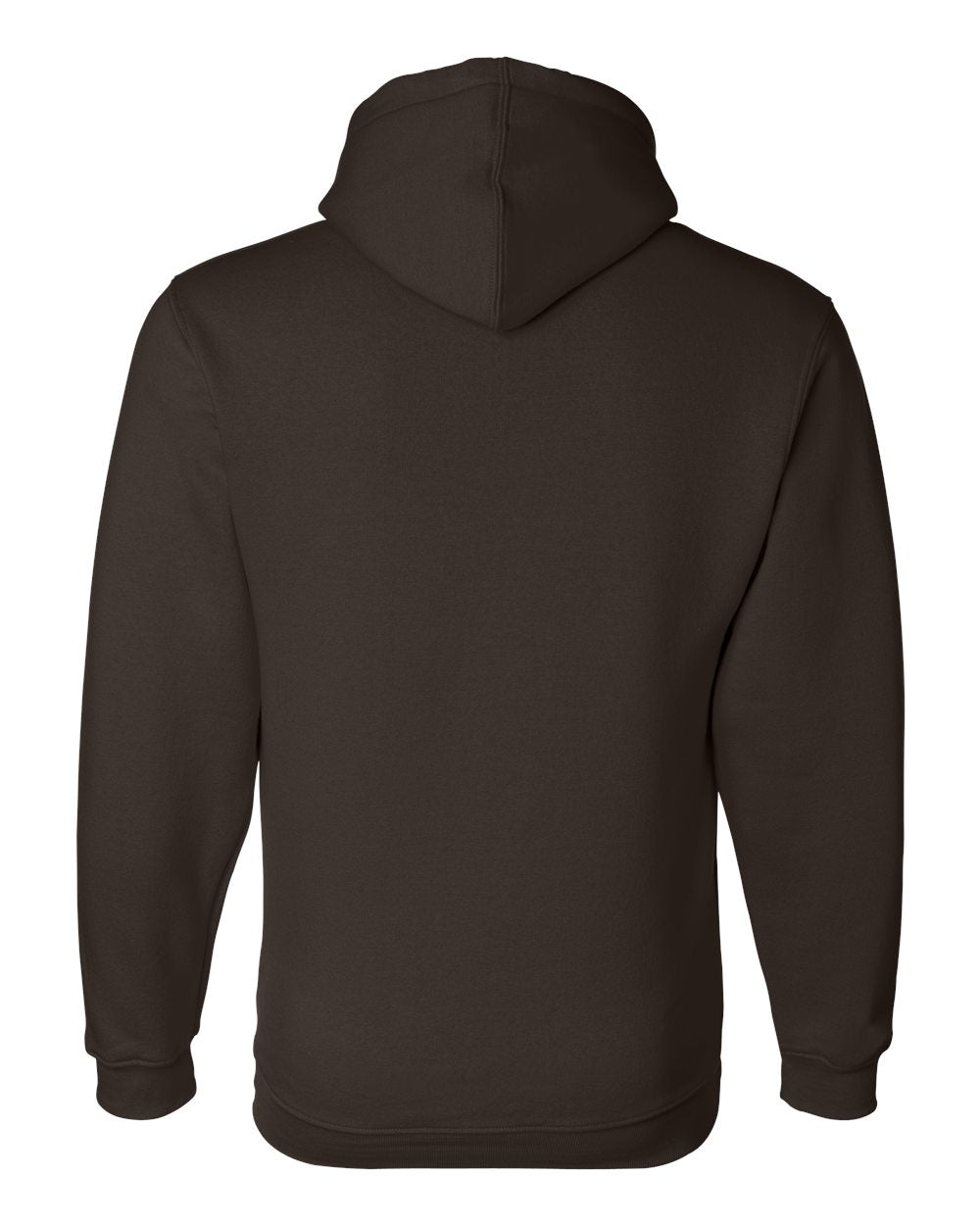 Unisex USA-Made Hooded Sweatshirt - Back - B22379553 - Chocolate