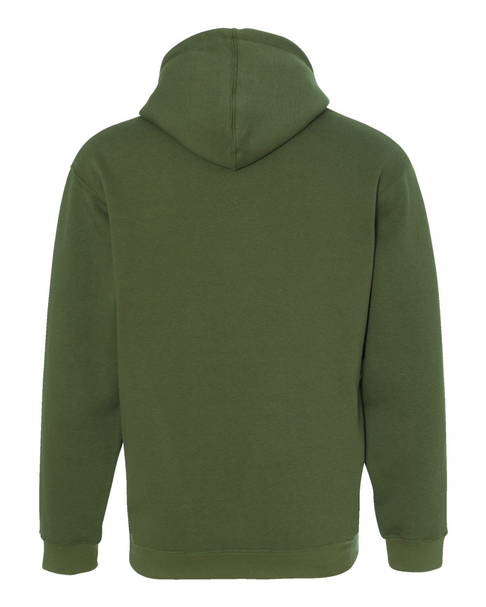 Unisex USA-Made Hooded Sweatshirt - Back - B22379643 - Olive