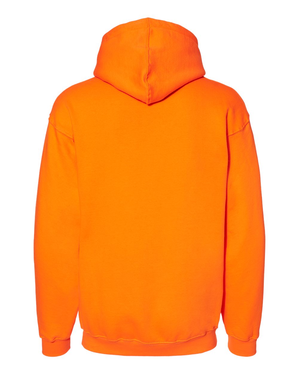 Unisex USA-Made Hooded Sweatshirt - Back - B22379663 - Bright Orange