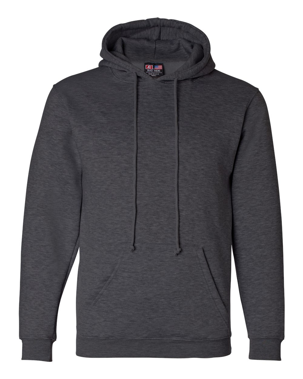 Unisex USA-Made Hooded Sweatshirt - Front - B22379093 - Charcoal Heather