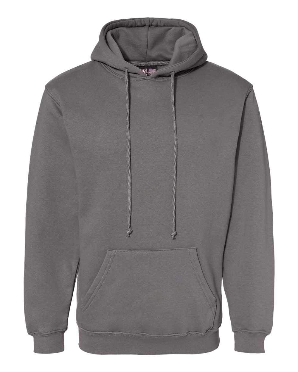 Unisex USA-Made Hooded Sweatshirt - Front - B22379103 - Charcoal