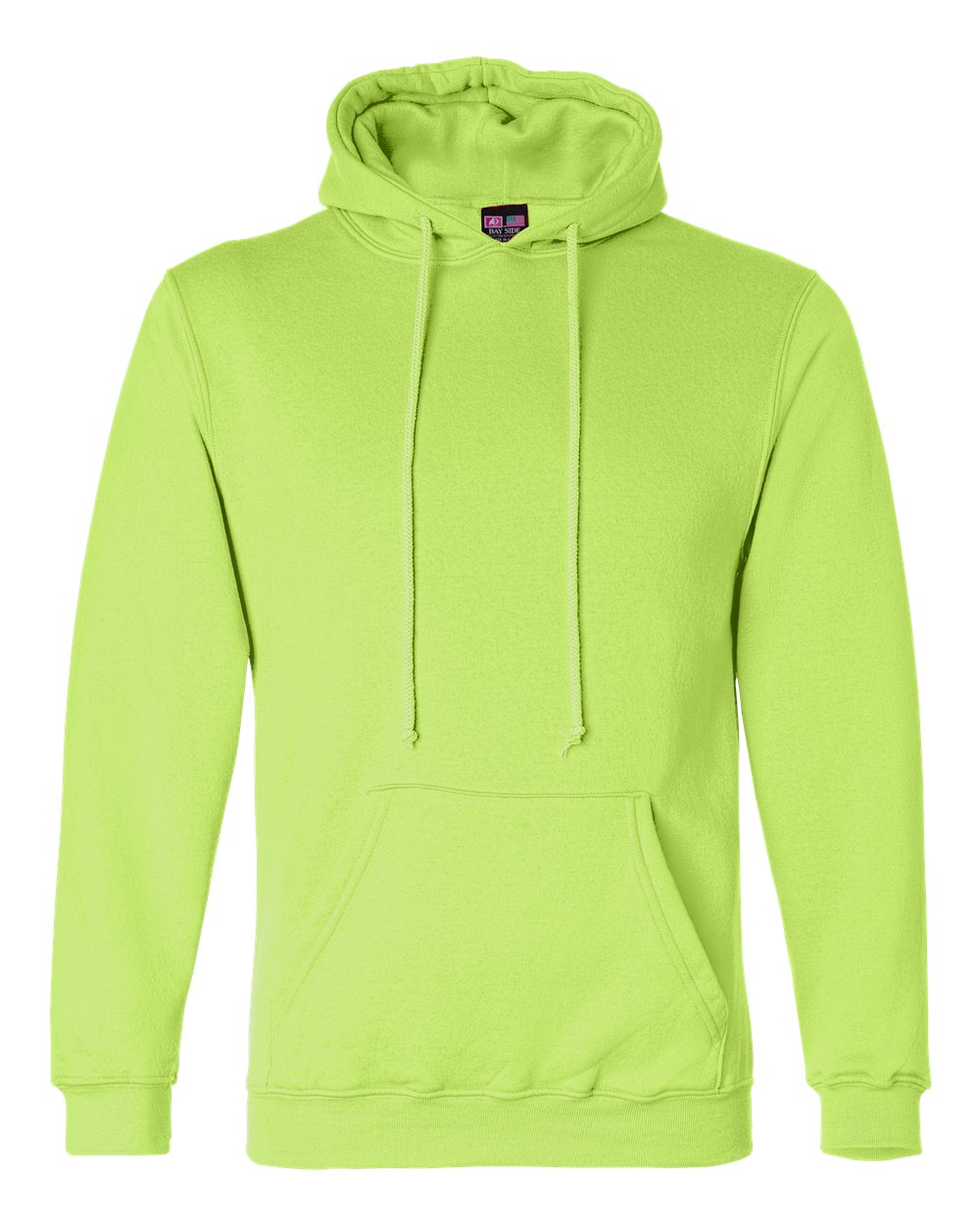 Unisex USA-Made Hooded Sweatshirt - Front - B22379173 - Lime Green