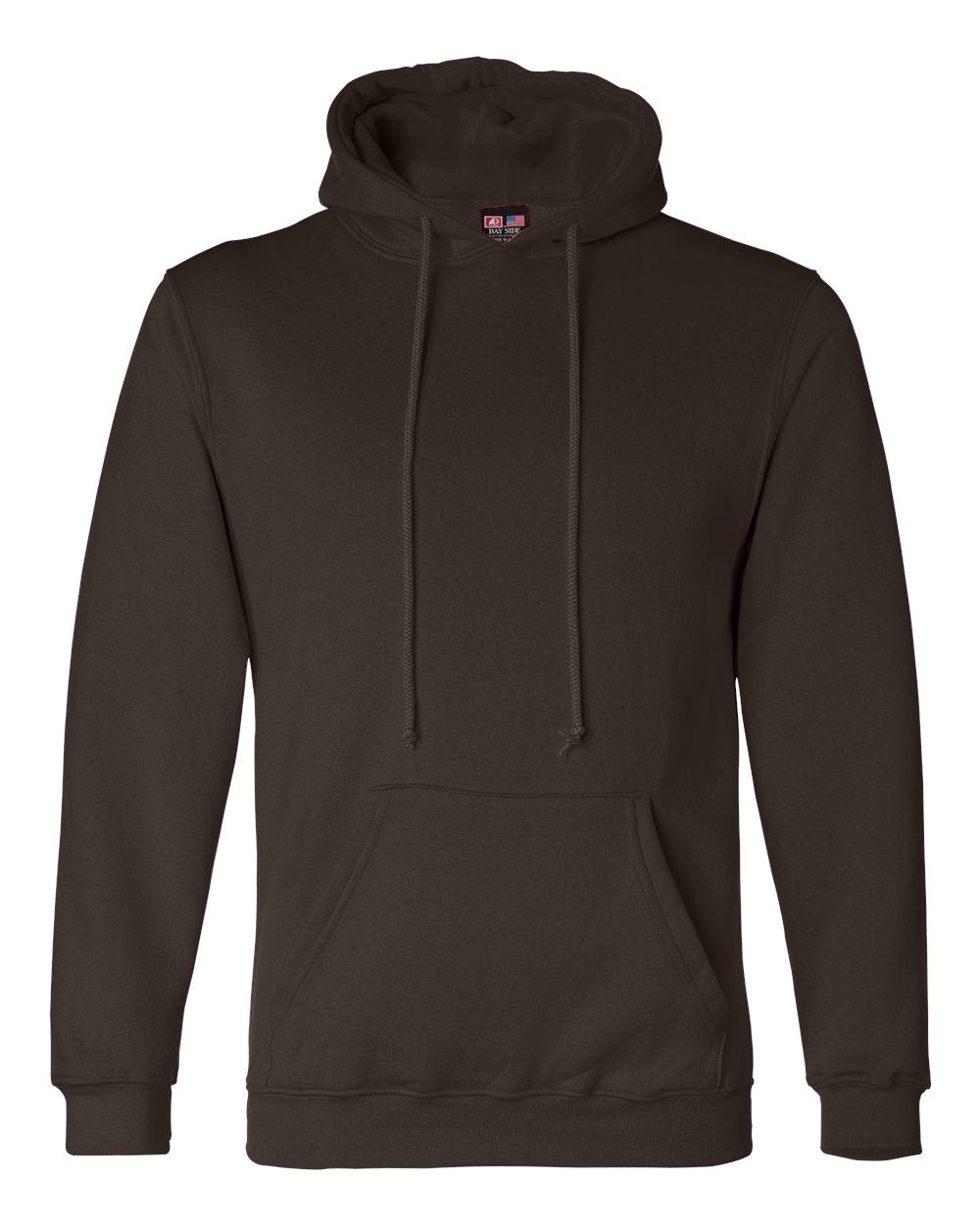 Unisex USA-Made Hooded Sweatshirt - Front - B22379553 - Chocolate