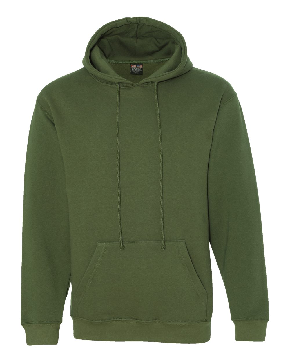 Unisex USA-Made Hooded Sweatshirt - Front - B22379643 - Olive
