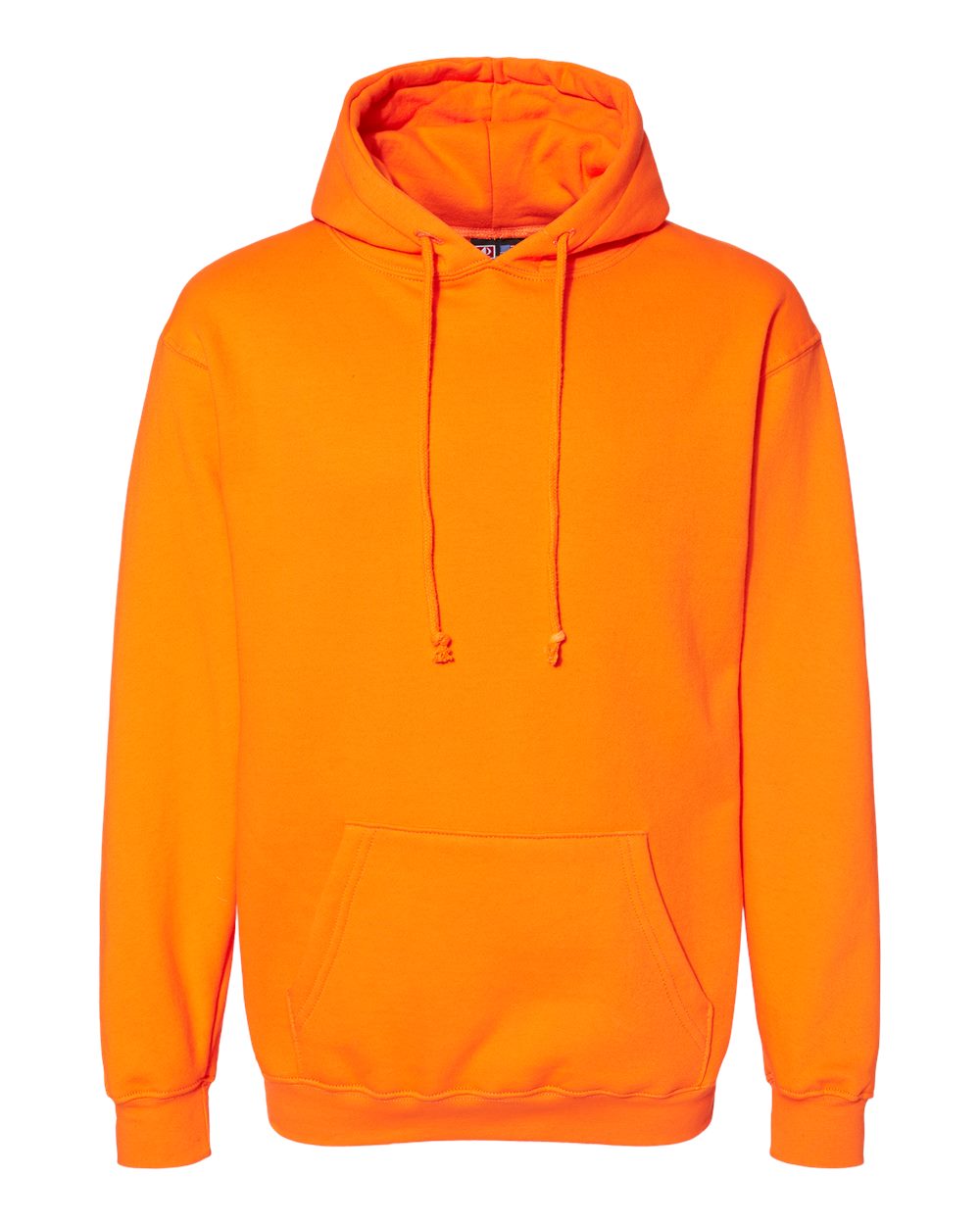 Unisex USA-Made Hooded Sweatshirt - Front - B22379663 - Bright Orange