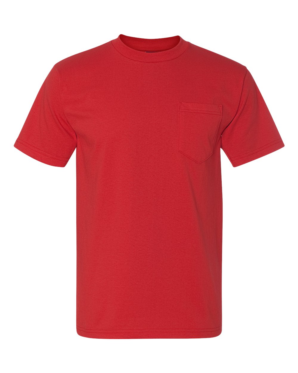 Unisex Union-Made Pocket T-Shirt - Front - B03879703 - Red