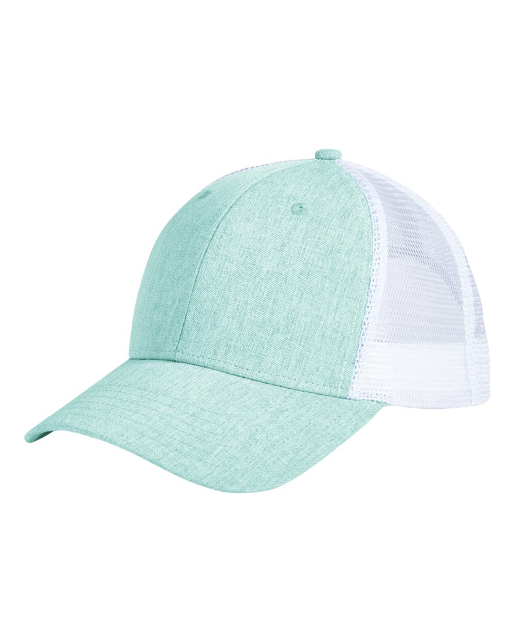 Sport Trucker Cap - Front - B852E8170 - Heather Seafoam/ White