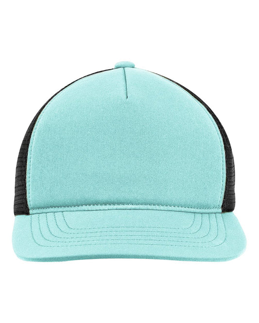 Bend Foam Trucker Cap - Front - B873E8050 - Aquamarine/ Black