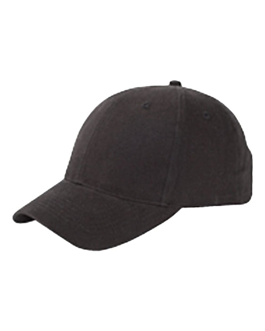 Youth Brushed Twill Cap - Front - B881E8500 - Black