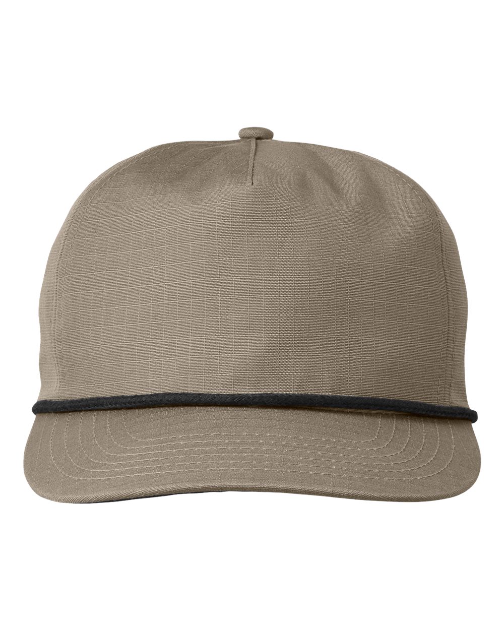 Lariat Ripstop Cap - Front - B871E8100 - Khaki/ Black Rope