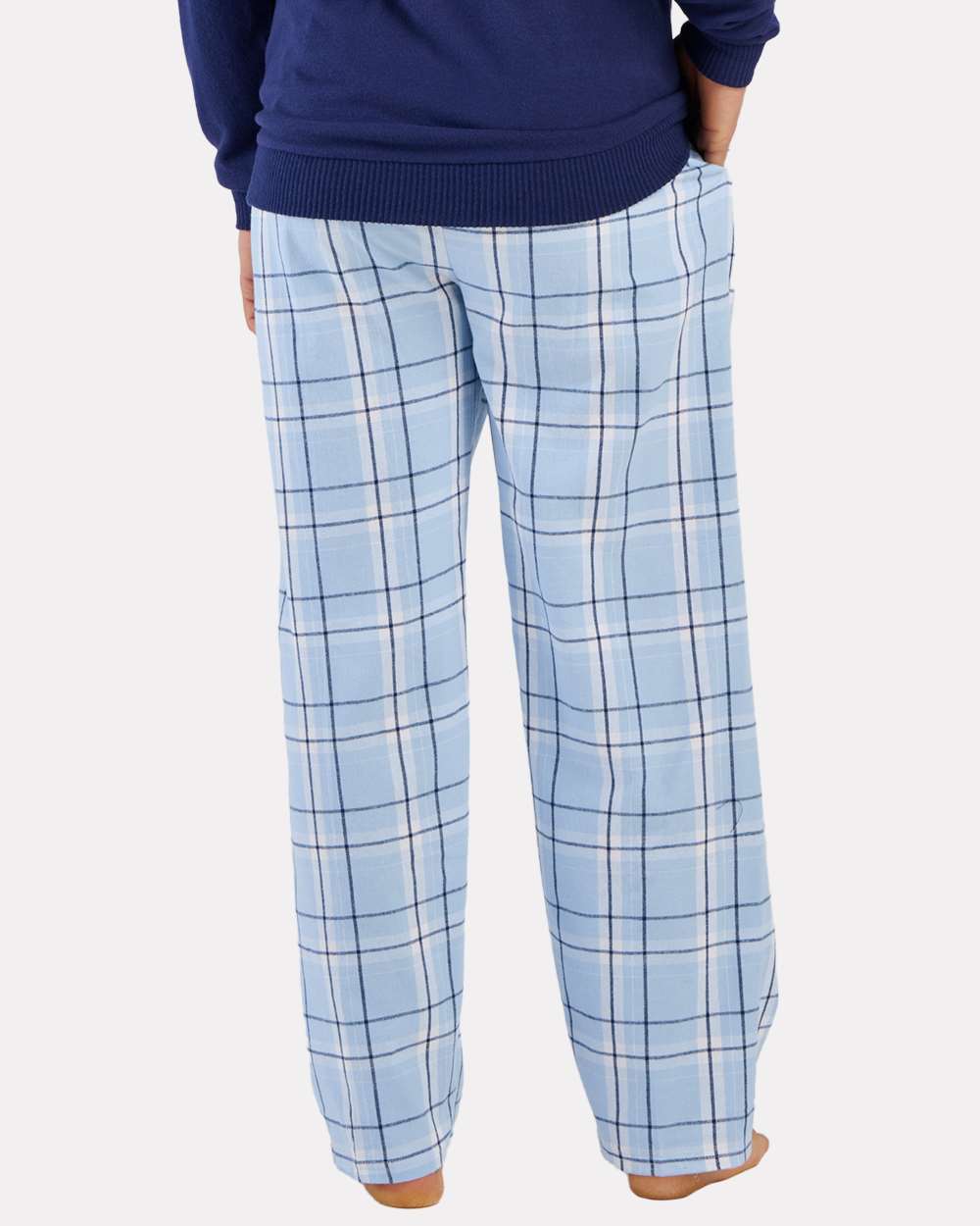 Men's Harley Flannel Pants - Back - B13203031 - Sky Blue Carnegie Plaid