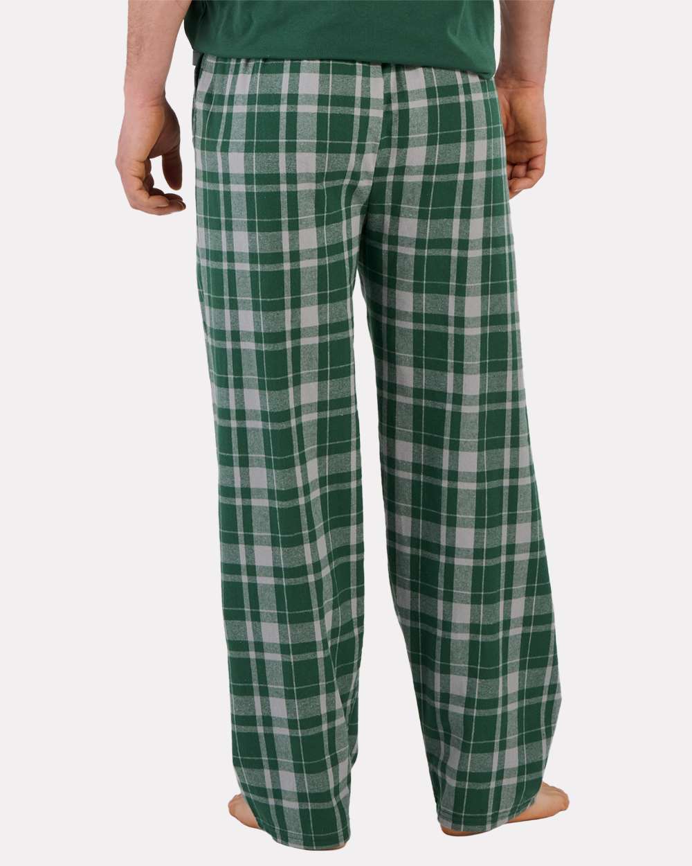 Men's Harley Flannel Pants - Back - B13203051 - Green Jordan Plaid