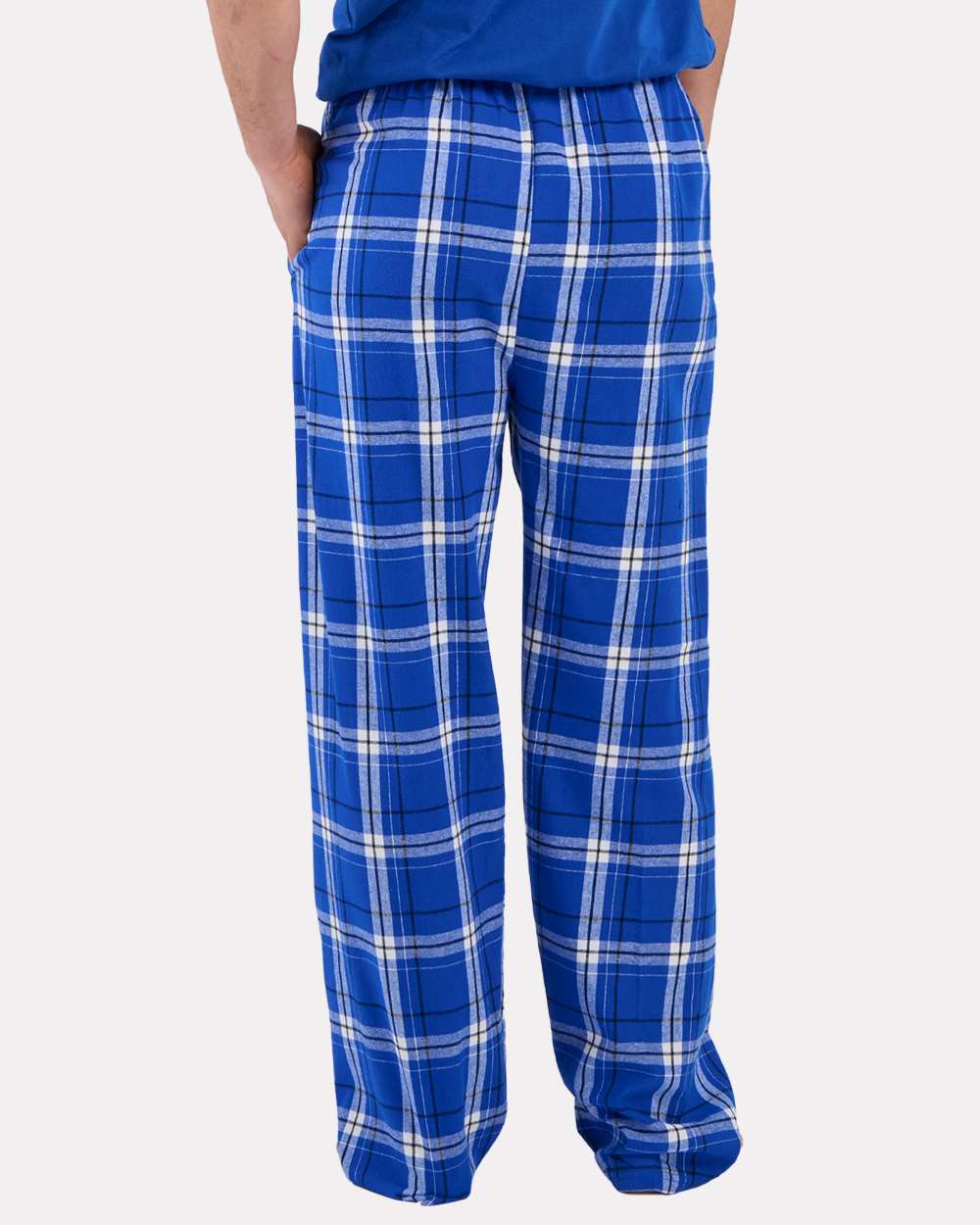 Men's Harley Flannel Pants - Back - B13203061 - Electric Royal Carnegie Plaid 
