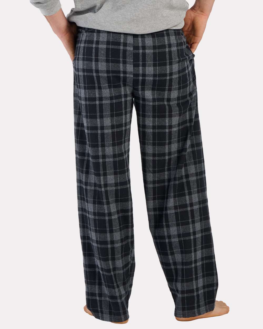 Men's Harley Flannel Pants - Back - B13203071 - Black Jordan Plaid