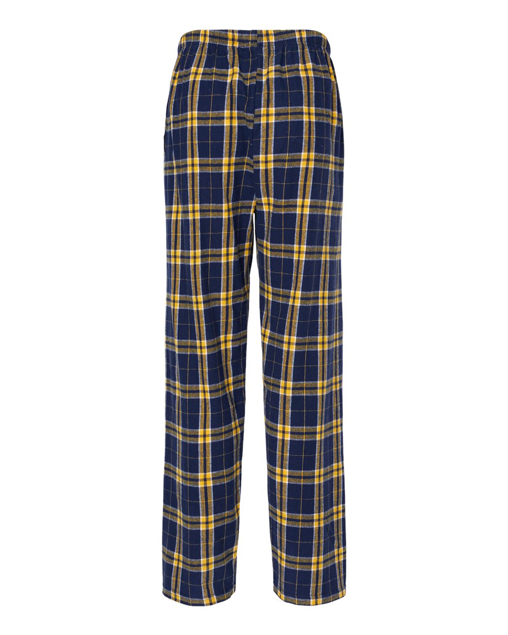 Men's Harley Flannel Pants - Back - B13203141 - Navy/ Gold