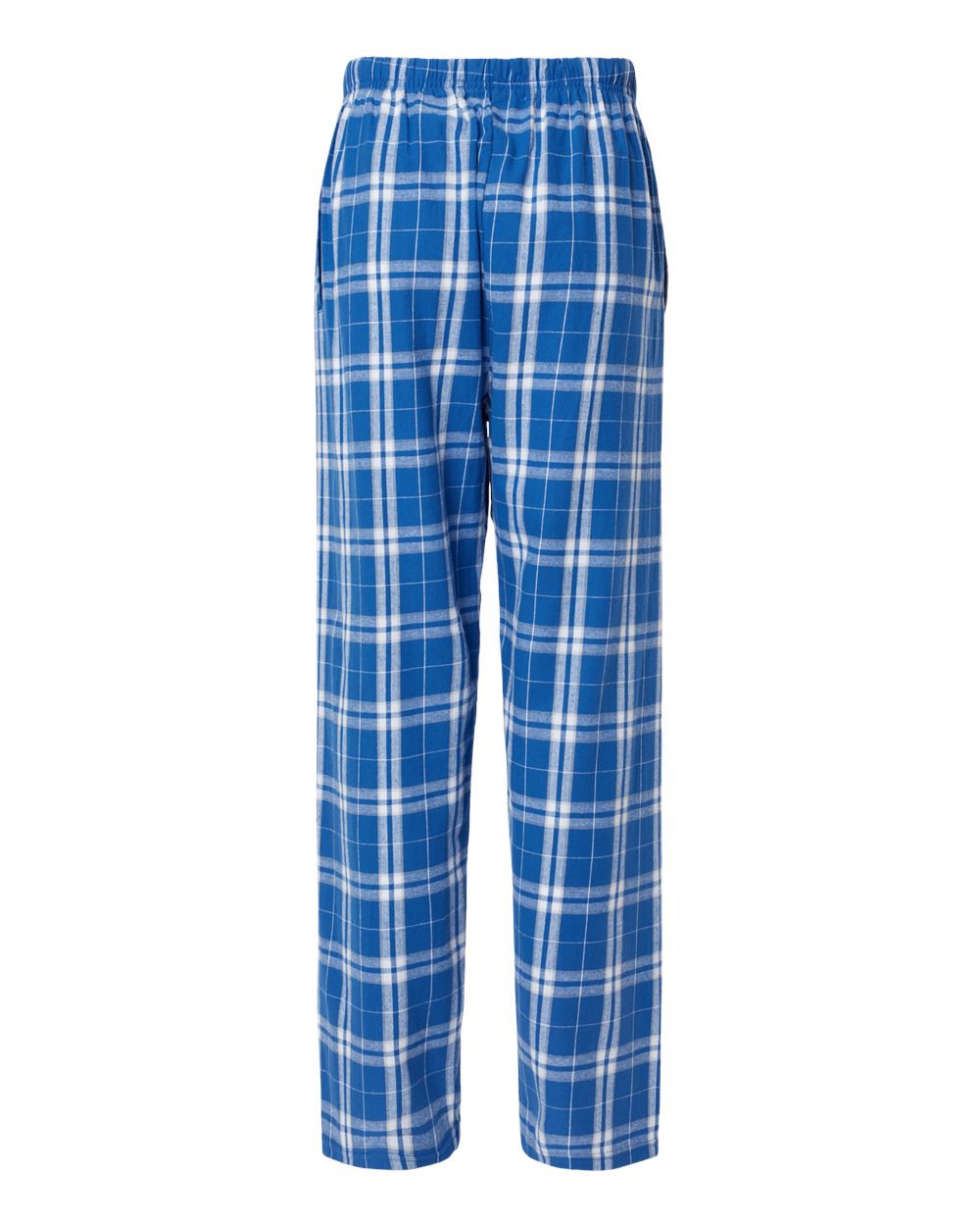 Men's Harley Flannel Pants - Back - B13203211 - Royal/ Silver Plaid