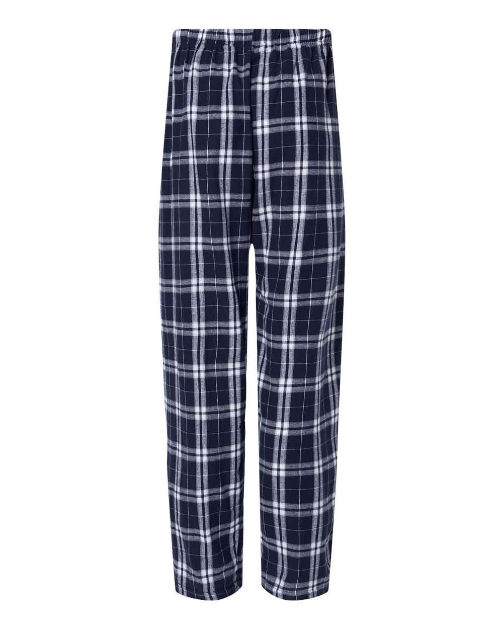 Men's Harley Flannel Pants - Back - B13203651 - Navy/ Silver Plaid