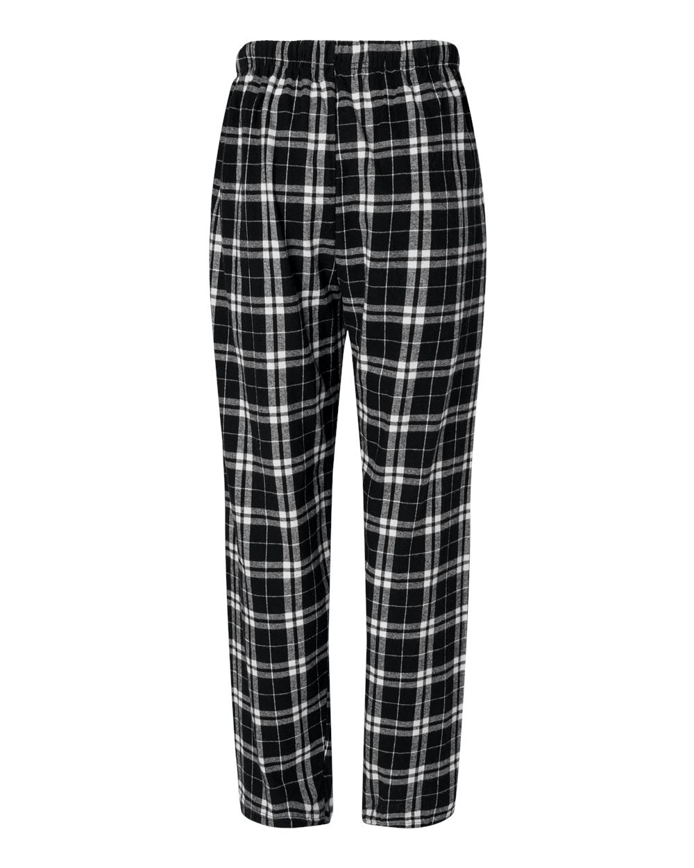 Men's Harley Flannel Pants - Back - B13203931 - Black/ White