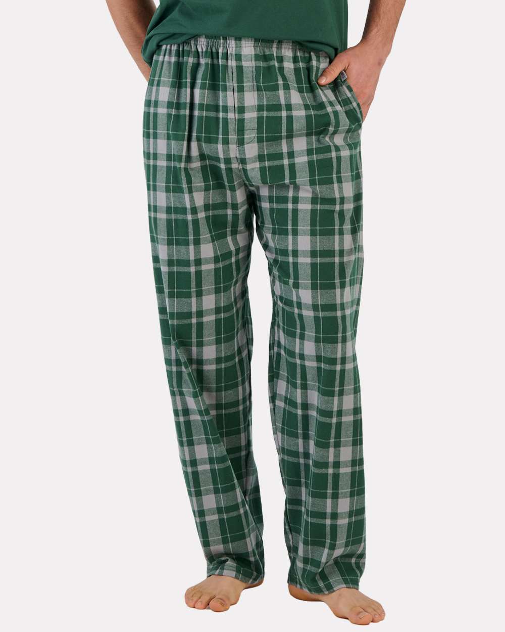 Men's Harley Flannel Pants - Front - B13203051 - Green Jordan Plaid