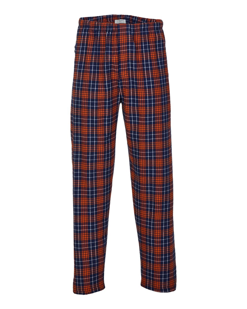 Men's Harley Flannel Pants - Front - B13203341 - Navy/ Orange Plaid