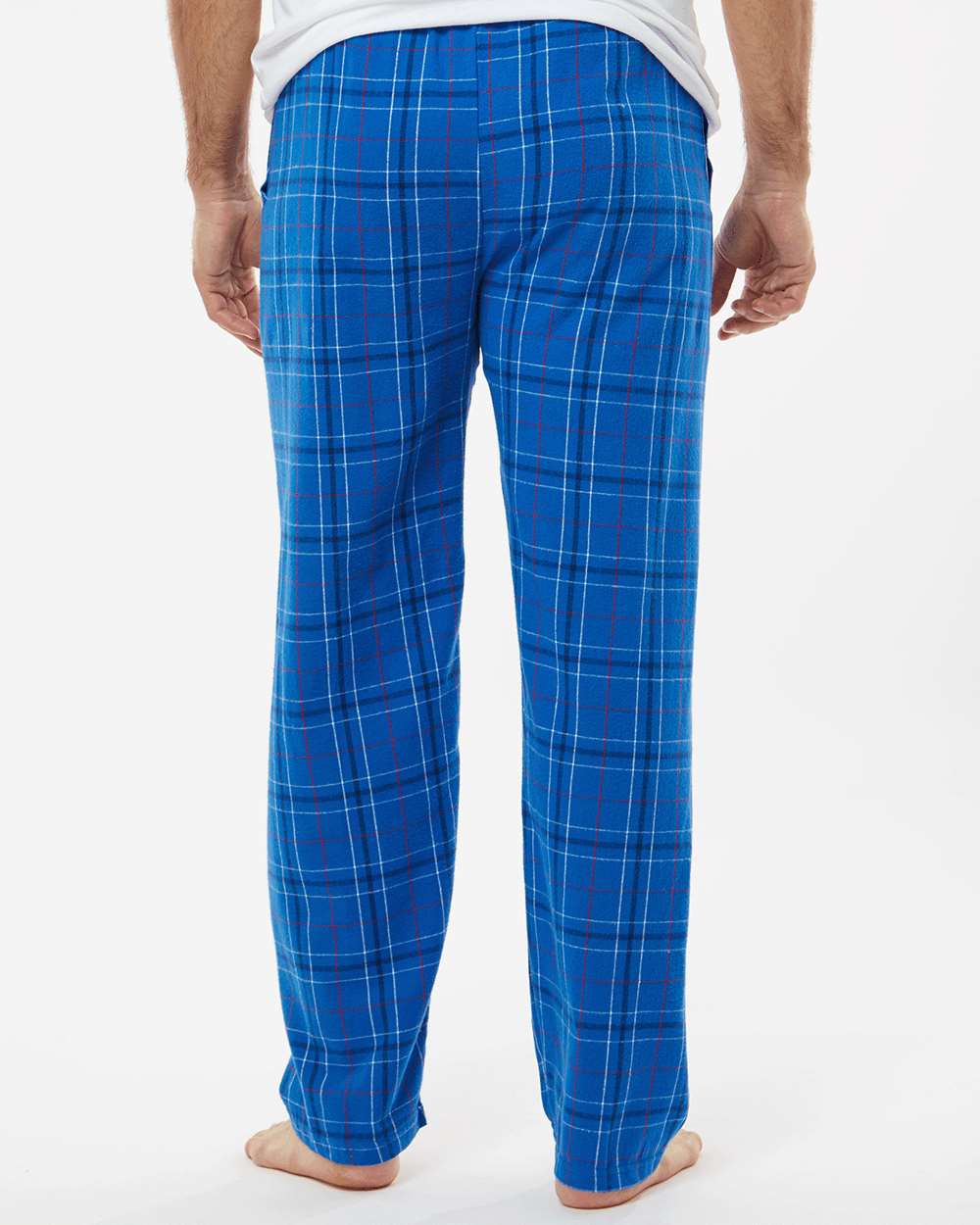 Men's Harley Flannel Pants - OnModelBack - B13203191 - Royal Field Day Plaid