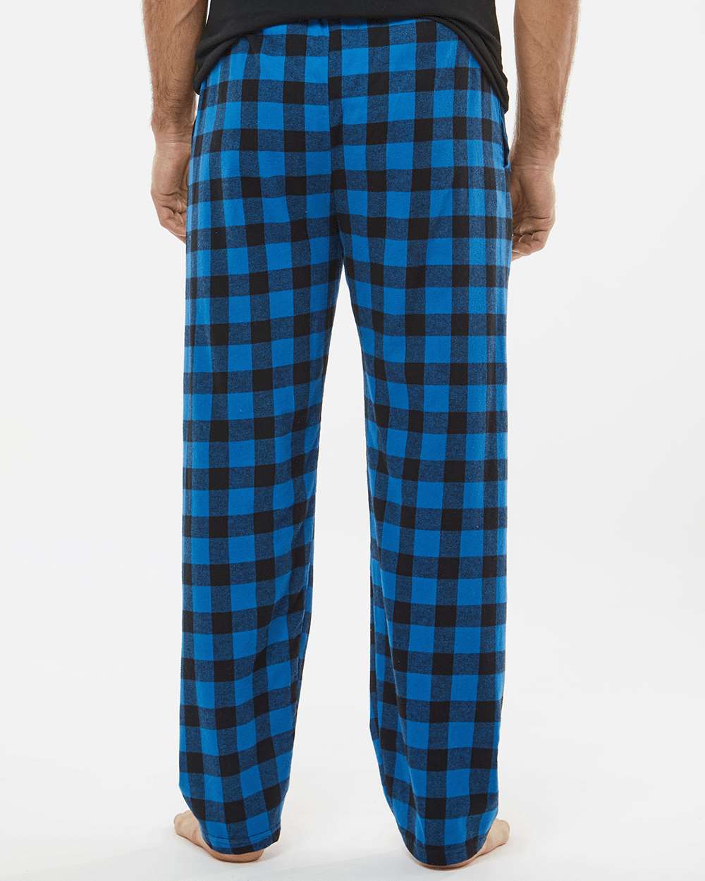 Men's Harley Flannel Pants - OnModelBack - B13203201 - Royal/ Black Buffalo